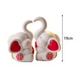 thumbnail image 2 of Wedding Couples Elephant Statues Art Sculptures for Valentines Entry Cabinet, 2 of 8