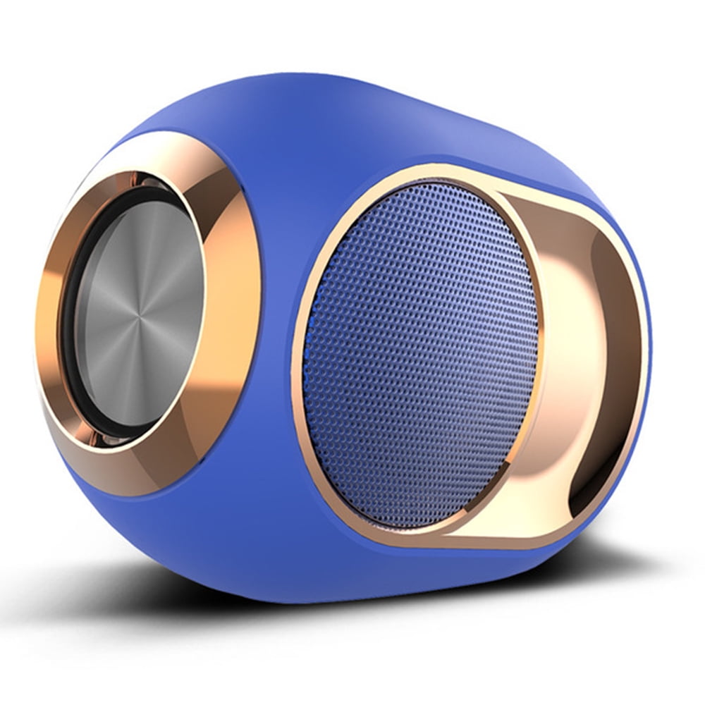 Wireless Speaker Stereo Bluetooth Speaker Player, Golden Egg Wireless Bluetooth Speaker Super Strong Subwoofer Portable Blue