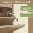 thumbnail image 3 of Garvee Rattan Shoe Cabinet with 4 Flip Drawers & 2 Top Drawers, Narrow Entryway Storage Organizer, Farmhouse Style, 3 of 9