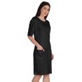 thumbnail image 3 of Inkmeso Robe T-Shirt pour Femmes à Manches au Coude, Coupe Régulière, avec Poches avant, 3 of 8