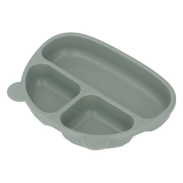Suction Plate For Baby And Toddler, Silicone Safe Soft Divided Plates Stay Put Self Feeding Training Baby Plates With Microwave & Dishwasher Safe, Unbreakable For Kids