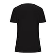 thumbnail image 5 of Jsaierl Womens Button Front Tops Solid Color Short Sleeve V Neck Shirts Basic Summer Relaxed Blouses Casual Going Out Holiday Tees, 5 of 5