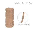 thumbnail image 2 of Unique Bargains Corde en Coton Torsadée Tressée, Rouge Brique 100 M/109 Yard pour Suspension Murale, Nouage Macramé, 2 of 7