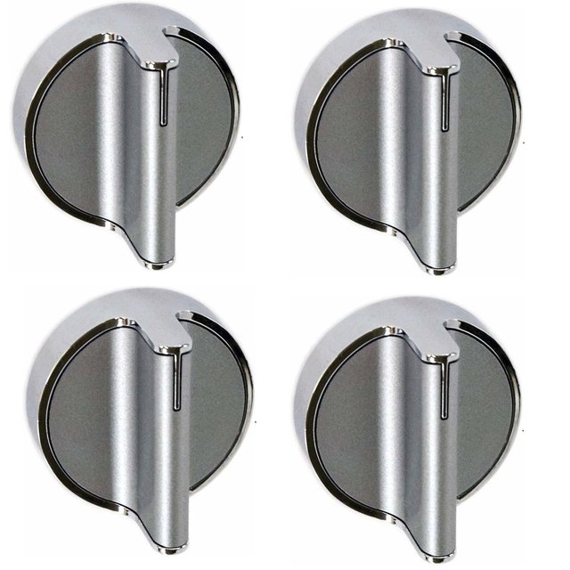 Bouton de Brûleur Compatible avec Whirlpool Range W10828837 (Lot de 4)
