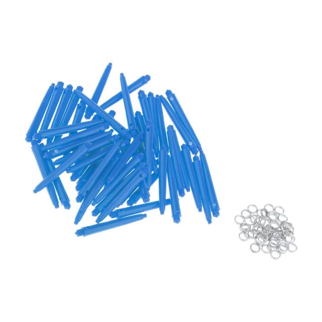 50x Dart Shafts 2BA Darts Accessories with Protection screw thread darts Rings 45mm Blue