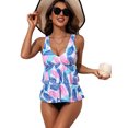 thumbnail image 1 of Beautyin Womens V-neck Ruffle Tankini Tops Layered Padded Swimsuits Top UPF 50+ Flowy Bathing Suits Swimwear Top Only, 1 of 5