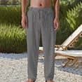 thumbnail image 2 of Dagugfen Lounge Pants for Men Elastic Waist Drawstring Loose Lightweight Travel Beach Pants Work Pants, 2 of 5