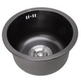thumbnail image 4 of Undermount Round Bar Sink, Stainless Steel Bar Sink High Capacity  For Home Black, 4 of 8