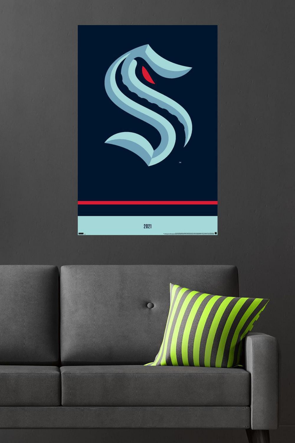 NHL Seattle Kraken - Logo 21 Wall Poster, 22.375" x 34"