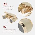 thumbnail image 3 of Compact Lightweight Opera Glasses Binoculars, 3X25 Portable Adjustable Theater Glasses with Foldable Handle for Musical Concerts and Opera Houses, for Women, 3 of 7