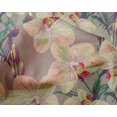 thumbnail image 4 of oneOone Silk Tabby Fabric Leaves & Orchids Floral Print Sewing Fabric BTY 42 Inches Wide, 4 of 4