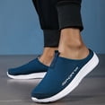 thumbnail image 2 of Womens Mens Breathable Mesh Slip on Mules Walking Sneakers Open Back Knit Non Slip Flats Shoes, 2 of 6