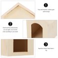thumbnail image 2 of CIMAXIC Modèle de Chenil mini 1 Pce Modèle de Chenil mini Maison en Bois Simple Modèle Micro Scène Ornement, 2.17"X2.01"X2.36 Pouces, 2 of 5