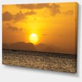 thumbnail image 2 of Yellow Sunset and Brown Ocean - Seashore Canvas Art Print, 2 of 4