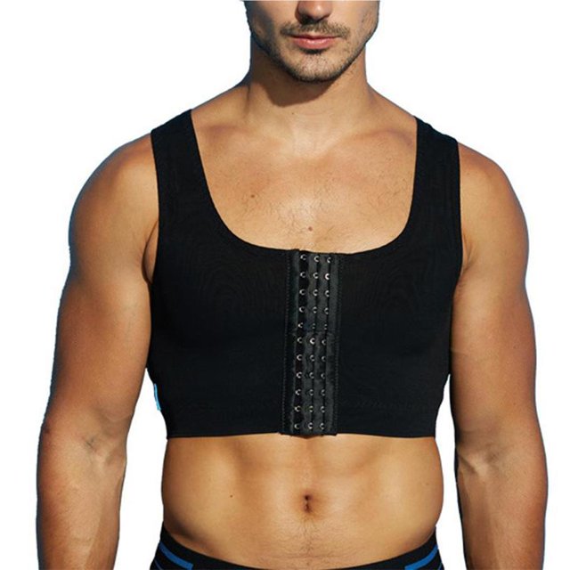 Baohd Men Chest Shape Vests Male Control Breast Gynecomastia Professional Tank Top Correct Corset Compressing Compression No.2