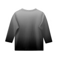 thumbnail image 5 of MKOSPLRT Hauts à Manches 3/4 pour Filles Col Rond T-Shirts Décontractés Tuniques Dégradées Mode T-Shirts Doux pour Sortir Blouses Confortables en Liquidation, 5 of 5