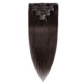 thumbnail image 1 of Extensions de Cheveux Humains Remy 100 % à Clip, Cheveux Humains Lisses et Soyeux, 7 Pcs, 15 clips, 1 of 6