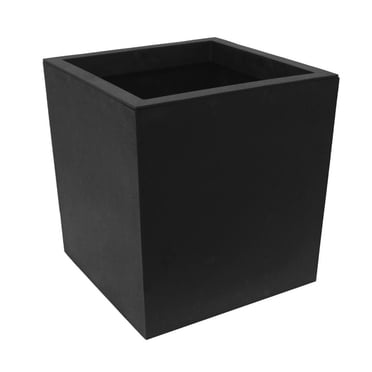 Tierra Verde Jardinière carrée Citadel de 14 po de largeur x 14 po de hauteur en ardoise
