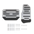 thumbnail image 1 of jinwen 2 Pieces Brake Pedal Covers Set Auto Interior Accessories Automotive Generic Silvery, 1 of 9