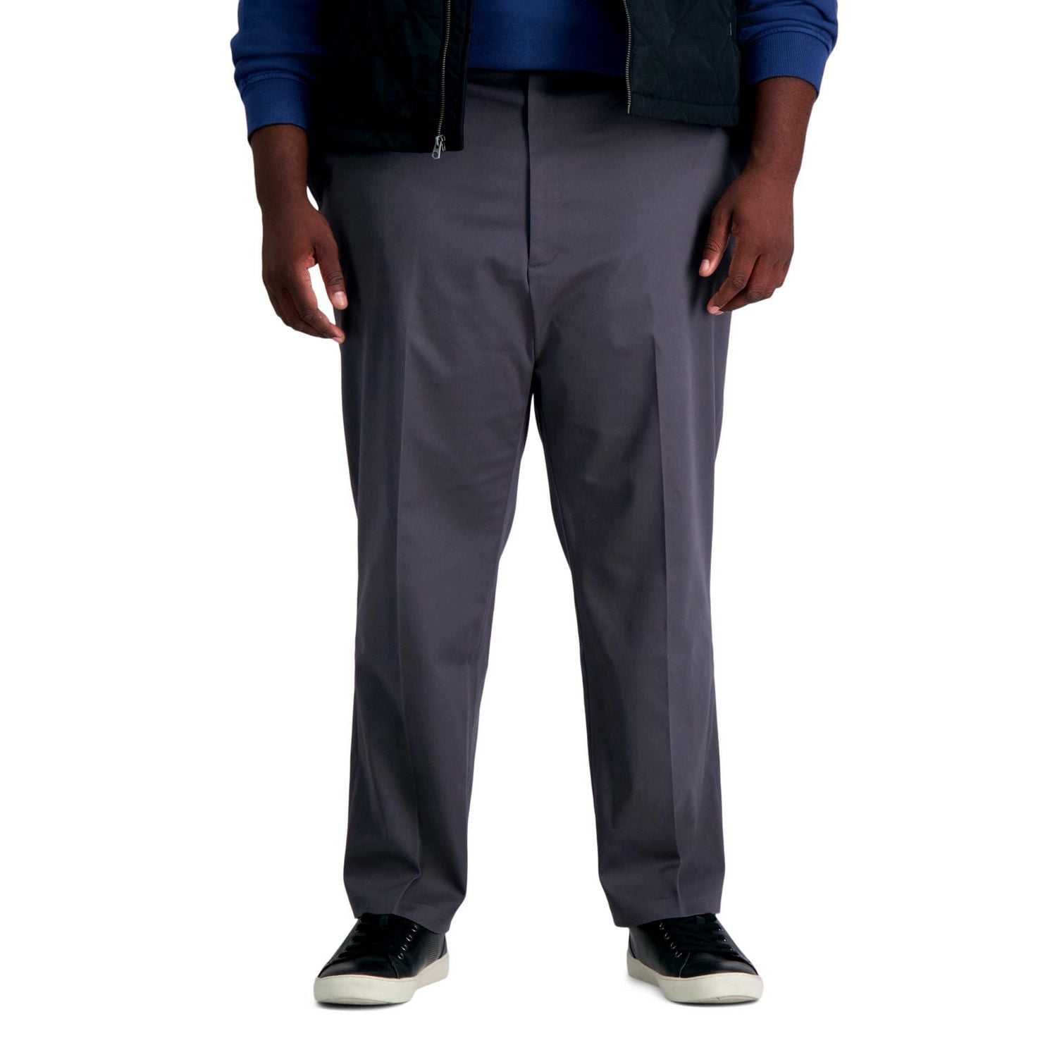 Pantalon kaki extensible et infroissable haut de gamme pour hommes Haggar® grandes tailles