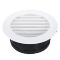 thumbnail image 1 of Unique Bargains 8 Inch Round Air Vent, Ceiling Diffuser Grill Cover ABS Louver Soffit Vent with Screen White, 1 of 5