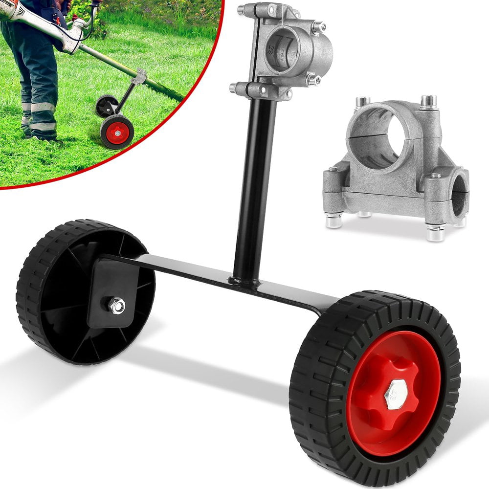 MesaSe String Trimmer Support Wheel Adjustable Mower Support Wheel 26mm-28mm Walk Behind Lawn Mower Parts for Weed Trimmer Grass Cutter Gas String Trimmer