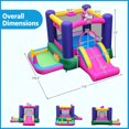 thumbnail image 3 of Gymax Inflatable Bounce House Kids 6-in-1 Bouncy Castle Pitching Game Blower Excluded, 3 of 10