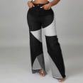 thumbnail image 1 of SMihono Pantalon en Lin Femme Mode Grande Taille Décontracté Ample Pantalon en Denim Lavé à Empiècements Ample pour Femme Jeans Mode de Rue Pantalon à Jambe Grand Femme, jusqu'à 65 % de Rabais!, 1 of 8