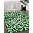 thumbnail image 3 of Ahgly Tapis d'Intérieur Lavable en Machine Carré Vert Forêt Foncé, 8 Pieds Carré, 3 of 7