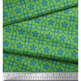 thumbnail image 2 of Soimoi Green Heavy Satin Fabric Talavera Poblana Ethnic Decor Fabric Printed Yard 54 Inch Wide, 2 of 3