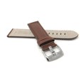 thumbnail image 4 of Extra Long (XL), 22mm Leather Watch Band Strap, Mat, Tone-on-Tone Stitching, Stainless Steel Buckle, 4 of 7