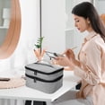 thumbnail image 3 of Portable Sewing Accessories Box Double Layer Craft Organizer with 30 Compartments Waterproof Storage Case, 3 of 8