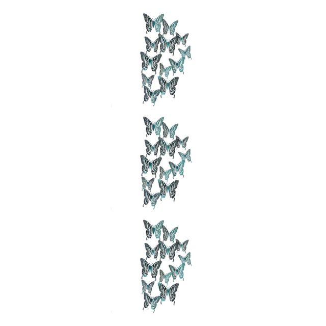 Transemion Glitter And Exquisite Stickers For Amazing Home Decor With Butterflies Various LK12 green 3Set