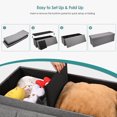 thumbnail image 4 of 43 Inches Folding Storage Ottoman Bench Chest Footrest Stool, Grey, 4 of 8