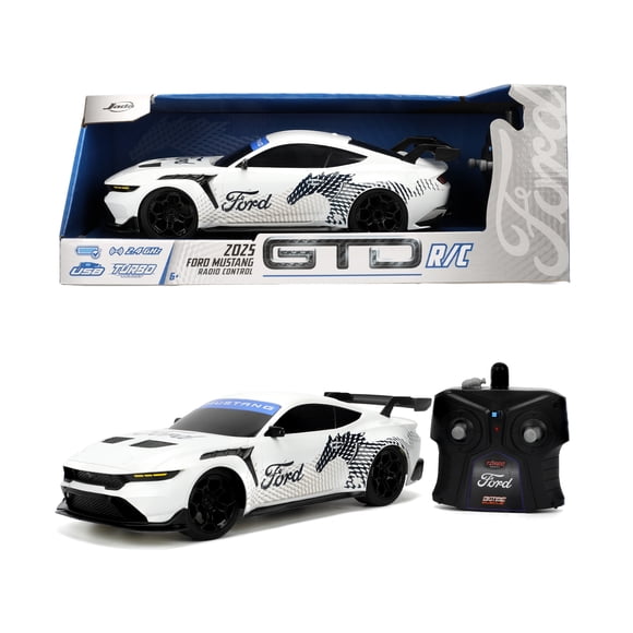 Voiture télécommandée Ford Mustang GTD 2025 – Véhicule RC à l'échelle 1:16 avec télécommande 2,4 GHz, Turbo Boost et chargement USB – Véhicule télécommandé prêt à l'emploi pour les 6 ans et plus