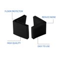 thumbnail image 4 of Unique Bargains 40mm x 40mm Angle Iron Foot L Shaped PVC Leg Cap Floor Protector Black 4 Pcs, 4 of 7