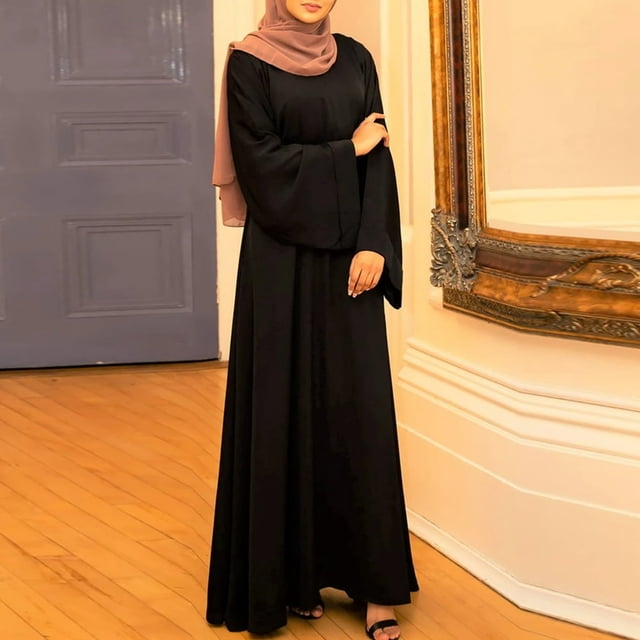 Abaya Longue pour Femmes, Robe Longue Musulmane, Kaftan Vintage Imprimé Floral, Maxi Islamique, Robes pour Femmes