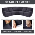 thumbnail image 3 of CHOK 2024 5 Seat Corner Sofa Cover Sectional Recliner Corner Sofa Protector for Livingroom Deep Blue, 3 of 11