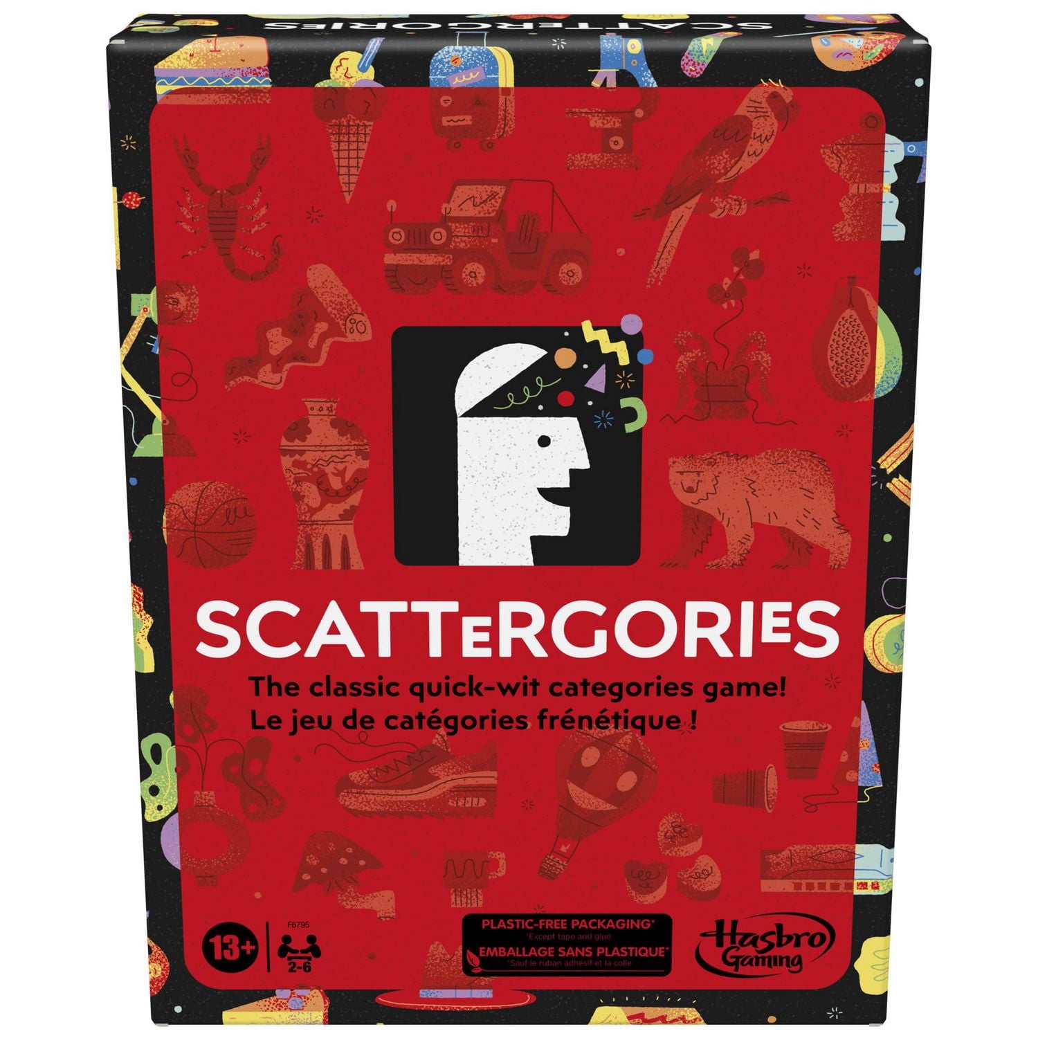 Classic Scattergories Game, Party Game for Adults and Teens Ages 13 and up, Board Game for 2+ Players