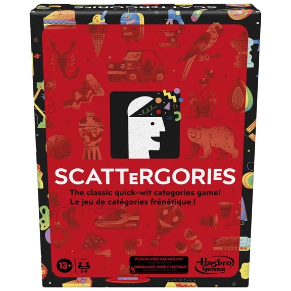 Classic Scattergories Game, Party Game for Adults and Teens Ages 13 and up, Board Game for 2+ Players