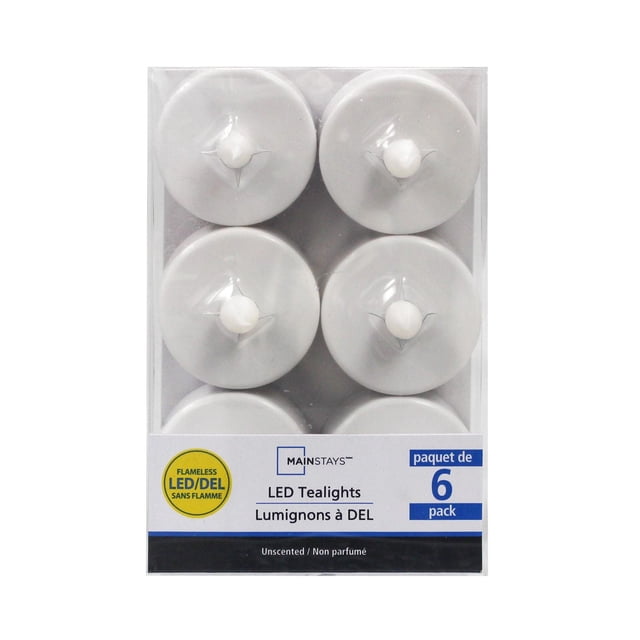 Mainstays Unscented LED Tealight Candles