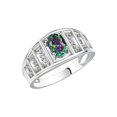 thumbnail image 3 of RYLOS Rings for Women Sterling Silver Ring Classic Style 7X5MM Oval Gemstone &  Diamond Ring June Alexandrite Jewelry Size 9, 3 of 7