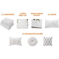thumbnail image 5 of All Season 10-PIECE Bed in a Bag Infinity Collection Comforter Set Wrinkle Resistant Silky-Soft Includes Bed Sheet Set, Full/Queen, White, 5 of 5