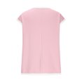 thumbnail image 4 of hotojiny Hauts pour Femmes Mode T-Shirt Texturé à Col Rond avec Poche T-Shirt d'Été à Blocs de Couleur à Manches Courtes Chemise Décontractée 2025 Vêtements, 4 of 5