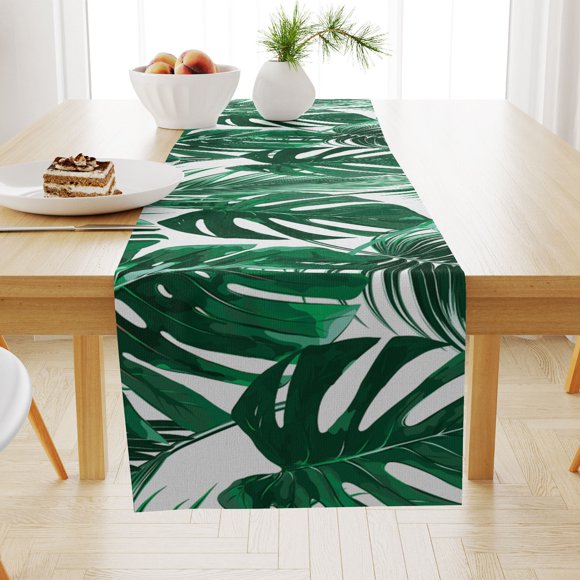 Decorative Table Banner Sunflower And Floral Pattern Table Runner Heat Insulating And Non Slip Linen Placemat For Summer