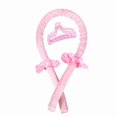 thumbnail image 1 of Curler Headband Clip Set Heatless Rubber Fixation Curling Hair Styling Tool for Sleeping Pink, 1 of 12