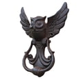 thumbnail image 1 of AURARMLET 1Set Garden Door Knocker Owl Shape Black Iron for Outdoor Home Use, 1 of 8