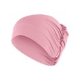 thumbnail image 1 of Women Solid Beading Hat Muslim Ruffle Cancer Chemo Hat Wrap Cap, 1 of 4