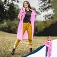 thumbnail image 1 of Fridja Économies d'Été Poncho de Pluie Extérieur Imperméable Portable Léger Réutilisable avec Capuche, Poncho de Pluie pour Hommes et Femmes pour Randonnée et Alpinisme, Rose, 1 of 5
