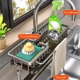 thumbnail image 4 of Meitianfacai Faucet Organizer Dish Sponge Holder, Faucet Storage Rack Dish Sink Supplies No Punching Can Hollowed Out Sink Storage Rack, 4 of 9